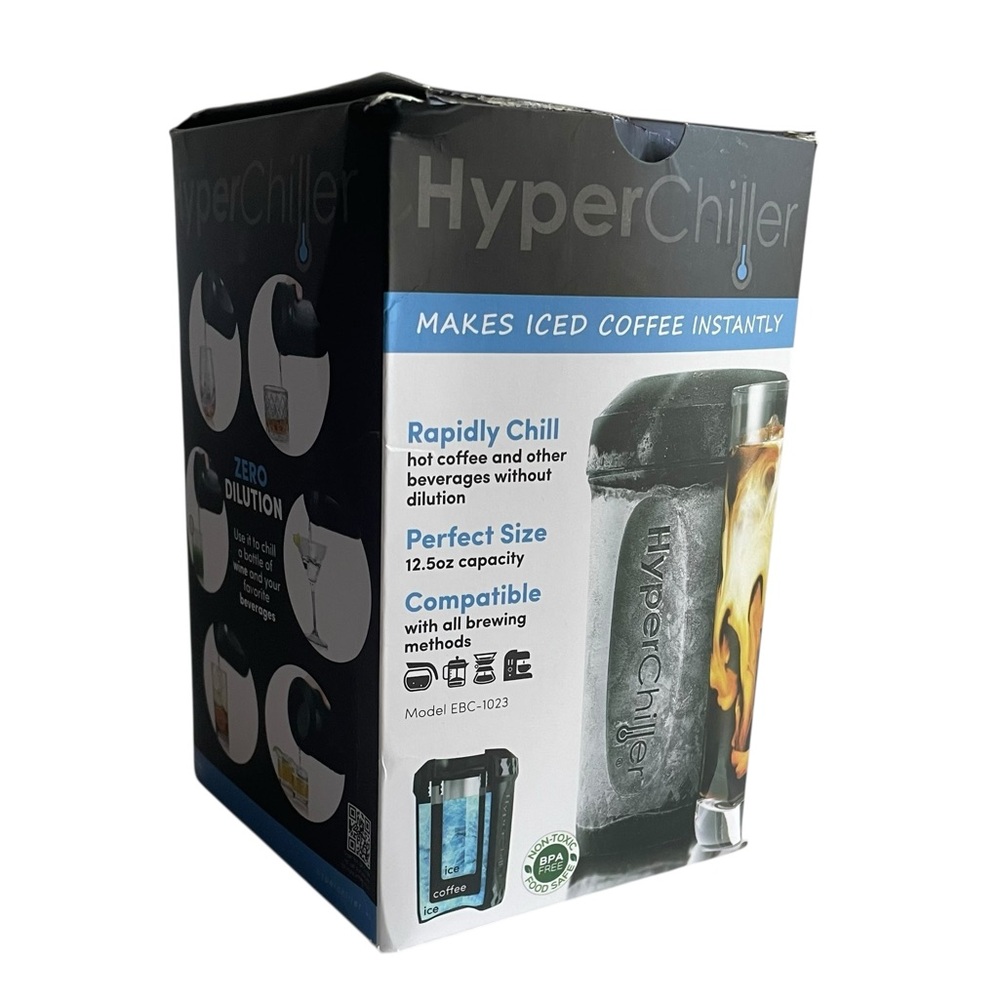 NEW HyperChiller Iced Beverage Cooler 12.5 oz EBC-1023 Liquor Coffee Tea Wine